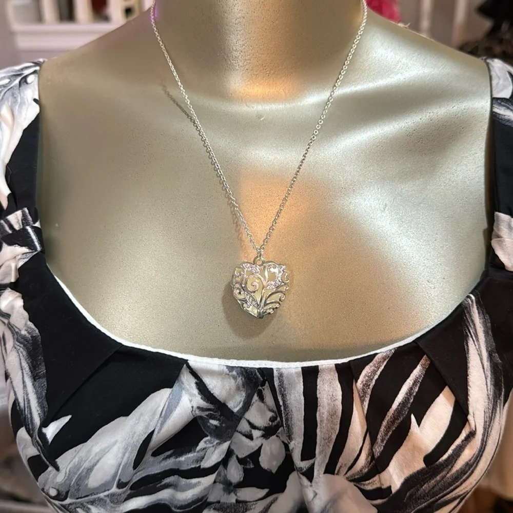 Silver  heart pendant.